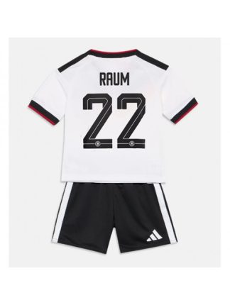 Otroški Nogometna dresi poceni Nemčija David Raum #22 Domači SP 2026 kompleti
