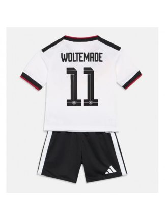 Otroški Nogometna dresi poceni Nemčija Nick Woltemade #11 Domači SP 2026 kompleti Otroški Nogometna dresi poceni Nemčija Nick Woltemade #11 Domači SP 2026 kompleti