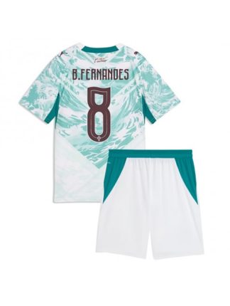 Otroški Nogometna dresi poceni Portugalska Bruno Fernandes #8 Gostujoči SP 2026 kompleti Otroški Nogometna dresi poceni Portugalska Bruno Fernandes #8 Gostujoči SP 2026 kompleti