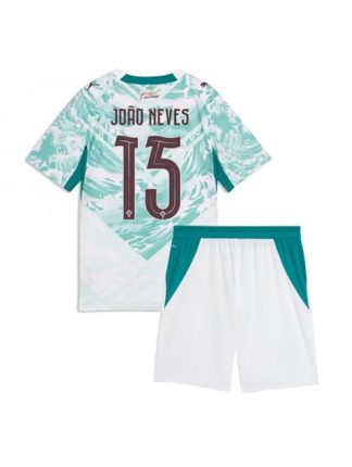Otroški Nogometna dresi poceni Portugalska Joao Neves #15 Gostujoči SP 2026 kompleti Otroški Nogometna dresi poceni Portugalska Joao Neves #15 Gostujoči SP 2026 kompleti
