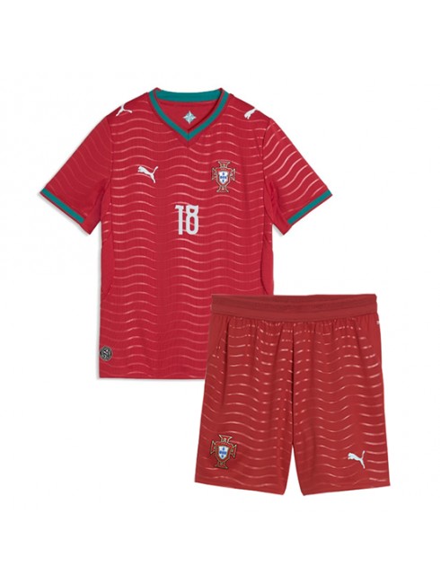 Otroški Nogometna dresi poceni Portugalska Pedro Neto #18 Domači SP 2026 kompleti 2 Otroški Nogometna dresi poceni Portugalska Pedro Neto #18 Domači SP 2026 kompleti 2
