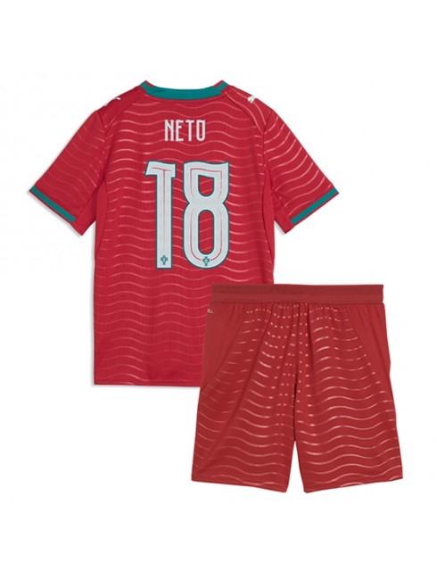 Otroški Nogometna dresi poceni Portugalska Pedro Neto #18 Domači SP 2026 kompleti Otroški Nogometna dresi poceni Portugalska Pedro Neto #18 Domači SP 2026 kompleti