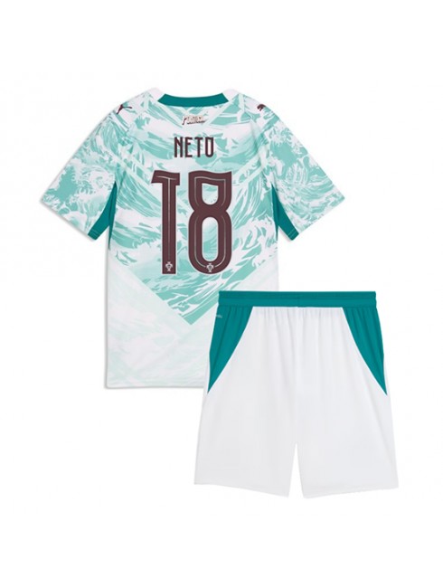 Otroški Nogometna dresi poceni Portugalska Pedro Neto #18 Gostujoči SP 2026 kompleti Otroški Nogometna dresi poceni Portugalska Pedro Neto #18 Gostujoči SP 2026 kompleti