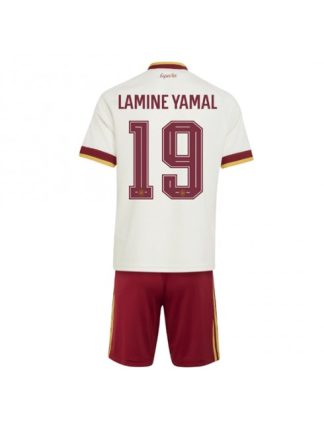 Otroški Nogometna dresi poceni Španija Lamine Yamal #19 Gostujoči SP 2026 kompleti Otroški Nogometna dresi poceni Španija Lamine Yamal #19 Gostujoči SP 2026 kompleti