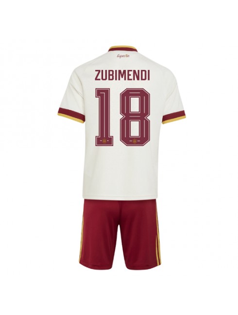 Otroški Nogometna dresi poceni Španija Martin Zubimendi #18 Gostujoči SP 2026 kompleti Otroški Nogometna dresi poceni Španija Martin Zubimendi #18 Gostujoči SP 2026 kompleti