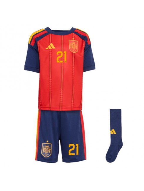 Otroški Nogometna dresi poceni Španija Mikel Oyarzabal #21 Domači SP 2026 kompleti 2 Otroški Nogometna dresi poceni Španija Mikel Oyarzabal #21 Domači SP 2026 kompleti 2