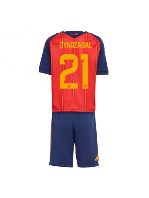 Otroški Nogometna dresi poceni Španija Mikel Oyarzabal #21 Domači SP 2026 kompleti Otroški Nogometna dresi poceni Španija Mikel Oyarzabal #21 Domači SP 2026 kompleti