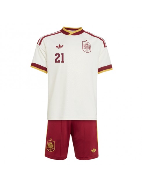 Otroški Nogometna dresi poceni Španija Mikel Oyarzabal #21 Gostujoči SP 2026 kompleti 2 Otroški Nogometna dresi poceni Španija Mikel Oyarzabal #21 Gostujoči SP 2026 kompleti 2