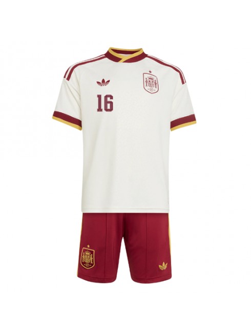 Otroški Nogometna dresi poceni Španija Rodri Hernandez #16 Gostujoči SP 2026 kompleti 2 Otroški Nogometna dresi poceni Španija Rodri Hernandez #16 Gostujoči SP 2026 kompleti 2