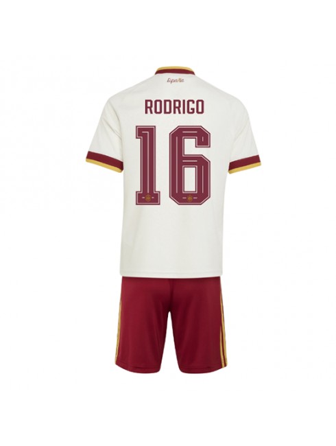Otroški Nogometna dresi poceni Španija Rodri Hernandez #16 Gostujoči SP 2026 kompleti Otroški Nogometna dresi poceni Španija Rodri Hernandez #16 Gostujoči SP 2026 kompleti