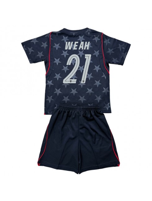 Otroški Nogometna dresi poceni Združene države Timothy Weah #21 Gostujoči SP 2026 kompleti Otroški Nogometna dresi poceni Združene države Timothy Weah #21 Gostujoči SP 2026 kompleti