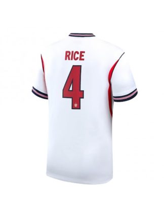 Moški Nogometna dresi poceni Anglija Declan Rice #4 Domači SP 2026 Kratek rokav Moški Nogometna dresi poceni Anglija Declan Rice #4 Domači SP 2026 Kratek rokav