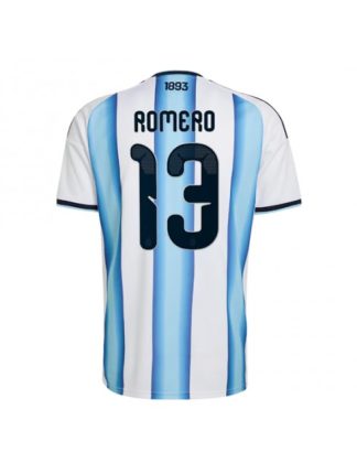 Moški Nogometna dresi poceni Argentina Cristian Romero #13 Domači SP 2026 Kratek rokav Moški Nogometna dresi poceni Argentina Cristian Romero #13 Domači SP 2026 Kratek rokav