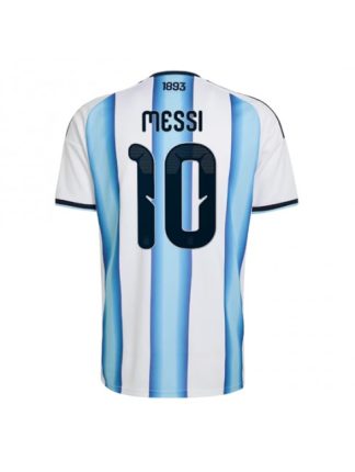 Moški Nogometna dresi poceni Argentina Lionel Messi #10 Domači SP 2026 Kratek rokav Moški Nogometna dresi poceni Argentina Lionel Messi #10 Domači SP 2026 Kratek rokav