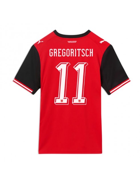 Moški Nogometna dresi poceni Avstrija Michael Gregoritsch #11 Domači SP 2026 Kratek rokav Moški Nogometna dresi poceni Avstrija Michael Gregoritsch #11 Domači SP 2026 Kratek rokav