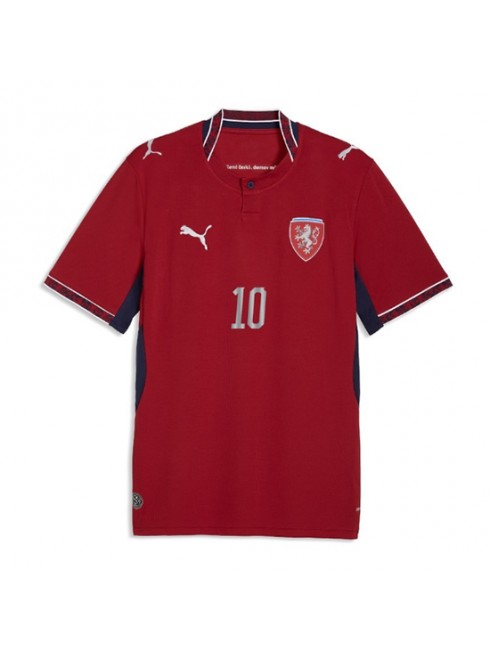 Moški Nogometna dresi poceni Češka Patrik Schick #10 Domači SP 2026 Kratek rokav 2 Moški Nogometna dresi poceni Češka Patrik Schick #10 Domači SP 2026 Kratek rokav 2