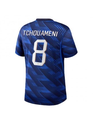 Moški Nogometna dresi poceni Francija Aurelien Tchouameni #8 Domači SP 2026 Kratek rokav Moški Nogometna dresi poceni Francija Aurelien Tchouameni #8 Domači SP 2026 Kratek rokav