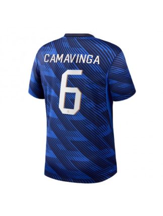 Moški Nogometna dresi poceni Francija Eduardo Camavinga #6 Domači SP 2026 Kratek rokav Moški Nogometna dresi poceni Francija Eduardo Camavinga #6 Domači SP 2026 Kratek rokav