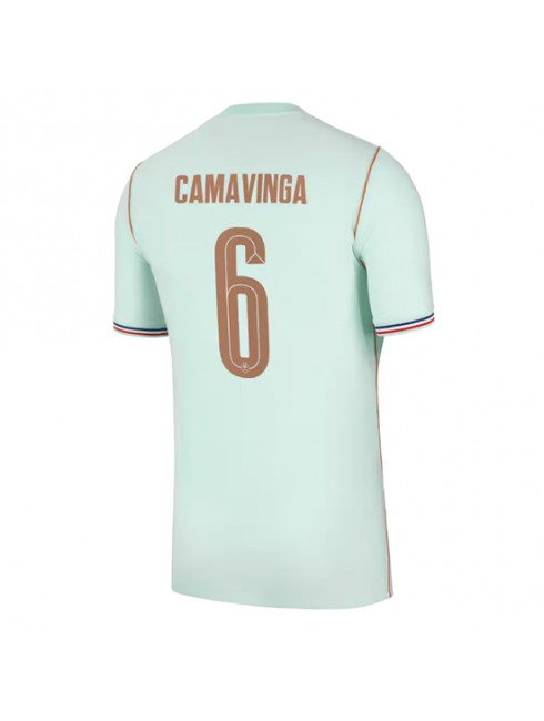 Moški Nogometna dresi poceni Francija Eduardo Camavinga #6 Gostujoči SP 2026 Kratek rokav Moški Nogometna dresi poceni Francija Eduardo Camavinga #6 Gostujoči SP 2026 Kratek rokav