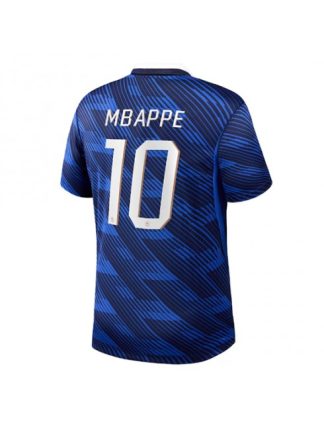 Moški Nogometna dresi poceni Francija Kylian Mbappe #10 Gostujoči SP 2026 Kratek rokav