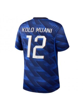 Moški Nogometna dresi poceni Francija Randal Kolo Muani #12 Gostujoči SP 2026 Kratek rokav