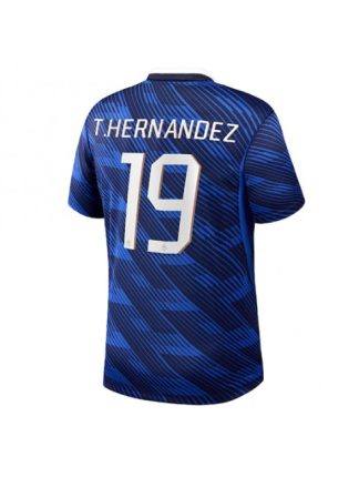 Moški Nogometna dresi poceni Francija Theo Hernandez #19 Domači SP 2026 Kratek rokav Moški Nogometna dresi poceni Francija Theo Hernandez #19 Domači SP 2026 Kratek rokav