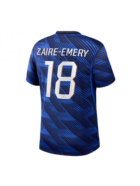 Moški Nogometna dresi poceni Francija Warren Zaire-Emery #18 Domači SP 2026 Kratek rokav Moški Nogometna dresi poceni Francija Warren Zaire-Emery #18 Domači SP 2026 Kratek rokav