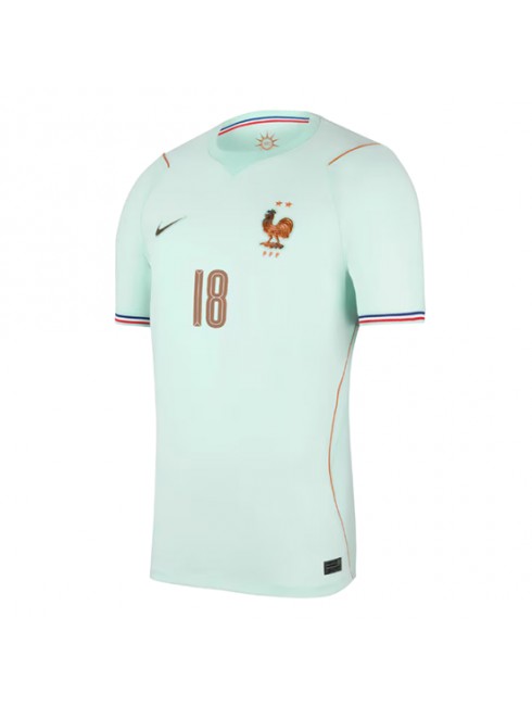 Moški Nogometna dresi poceni Francija Warren Zaire-Emery #18 Gostujoči SP 2026 Kratek rokav 2 Moški Nogometna dresi poceni Francija Warren Zaire-Emery #18 Gostujoči SP 2026 Kratek rokav 2