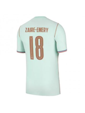 Moški Nogometna dresi poceni Francija Warren Zaire-Emery #18 Gostujoči SP 2026 Kratek rokav Moški Nogometna dresi poceni Francija Warren Zaire-Emery #18 Gostujoči SP 2026 Kratek rokav