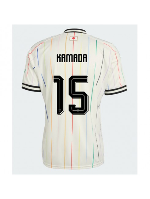 Moški Nogometna dresi poceni Japonska Daichi Kamada #15 Gostujoči SP 2026 Kratek rokav Moški Nogometna dresi poceni Japonska Daichi Kamada #15 Gostujoči SP 2026 Kratek rokav
