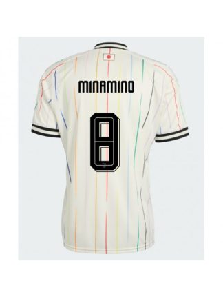Moški Nogometna dresi poceni Japonska Takumi Minamino #8 Gostujoči SP 2026 Kratek rokav Moški Nogometna dresi poceni Japonska Takumi Minamino #8 Gostujoči SP 2026 Kratek rokav