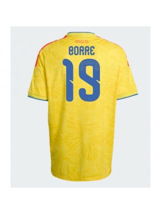 Moški Nogometna dresi poceni Kolumbija Rafael Santos Borre #19 Domači SP 2026 Kratek rokav Moški Nogometna dresi poceni Kolumbija Rafael Santos Borre #19 Domači SP 2026 Kratek rokav