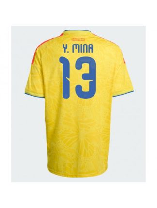 Moški Nogometna dresi poceni Kolumbija Yerry Mina #13 Domači SP 2026 Kratek rokav Moški Nogometna dresi poceni Kolumbija Yerry Mina #13 Domači SP 2026 Kratek rokav