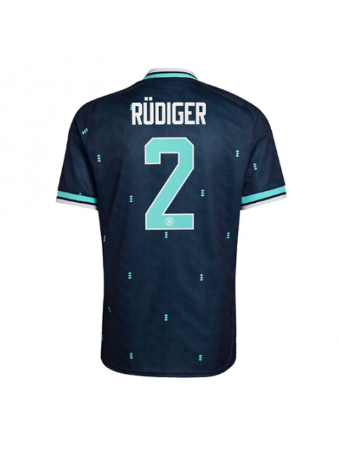 Moški Nogometna dresi poceni Nemčija Antonio Rudiger #2 Gostujoči SP 2026 Kratek rokav Moški Nogometna dresi poceni Nemčija Antonio Rudiger #2 Gostujoči SP 2026 Kratek rokav