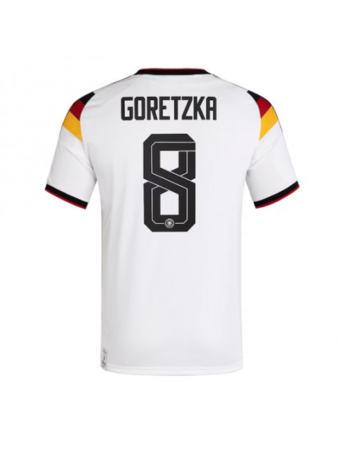 Moški Nogometna dresi poceni Nemčija Leon Goretzka #8 Domači SP 2026 Kratek rokav Moški Nogometna dresi poceni Nemčija Leon Goretzka #8 Domači SP 2026 Kratek rokav