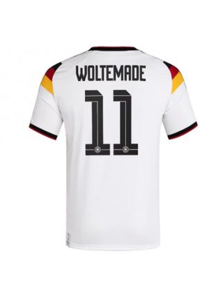 Moški Nogometna dresi poceni Nemčija Nick Woltemade #11 Domači SP 2026 Kratek rokav Moški Nogometna dresi poceni Nemčija Nick Woltemade #11 Domači SP 2026 Kratek rokav