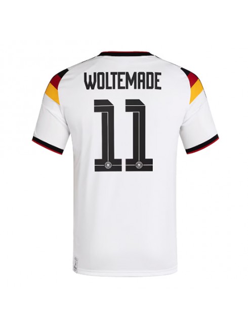 Moški Nogometna dresi poceni Nemčija Nick Woltemade #11 Domači SP 2026 Kratek rokav Moški Nogometna dresi poceni Nemčija Nick Woltemade #11 Domači SP 2026 Kratek rokav