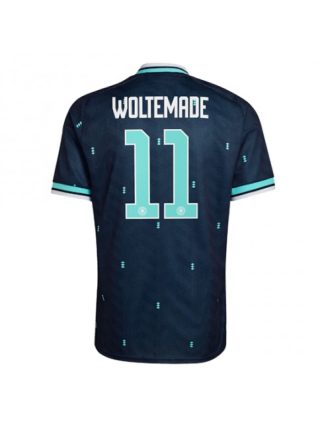 Moški Nogometna dresi poceni Nemčija Nick Woltemade #11 Gostujoči SP 2026 Kratek rokav Moški Nogometna dresi poceni Nemčija Nick Woltemade #11 Gostujoči SP 2026 Kratek rokav