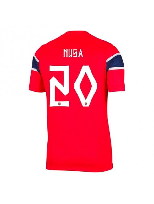 Moški Nogometna dresi poceni Norveška Antonio Nusa #20 Domači SP 2026 Kratek rokav Moški Nogometna dresi poceni Norveška Antonio Nusa #20 Domači SP 2026 Kratek rokav