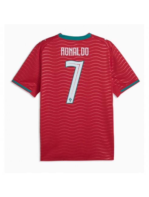 Moški Nogometna dresi poceni Portugalska Cristiano Ronaldo #7 Domači SP 2026 Kratek rokav Moški Nogometna dresi poceni Portugalska Cristiano Ronaldo #7 Domači SP 2026 Kratek rokav