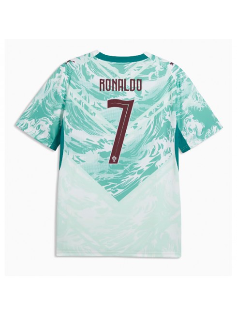 Moški Nogometna dresi poceni Portugalska Cristiano Ronaldo #7 Gostujoči SP 2026 Kratek rokav Moški Nogometna dresi poceni Portugalska Cristiano Ronaldo #7 Gostujoči SP 2026 Kratek rokav