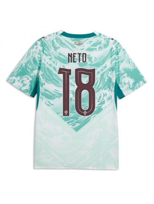 Moški Nogometna dresi poceni Portugalska Pedro Neto #18 Gostujoči SP 2026 Kratek rokav Moški Nogometna dresi poceni Portugalska Pedro Neto #18 Gostujoči SP 2026 Kratek rokav