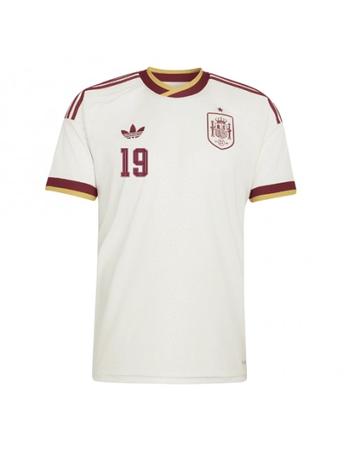 Moški Nogometna dresi poceni Španija Lamine Yamal #19 Gostujoči SP 2026 Kratek rokav 2 Moški Nogometna dresi poceni Španija Lamine Yamal #19 Gostujoči SP 2026 Kratek rokav 2
