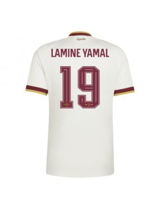 Moški Nogometna dresi poceni Španija Lamine Yamal #19 Gostujoči SP 2026 Kratek rokav