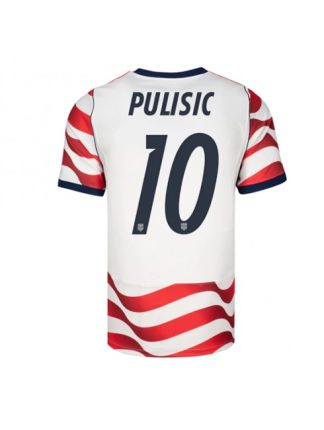 Moški Nogometna dresi poceni Združene države Christian Pulisic #10 Gostujoči SP 2026 Kratek rokav