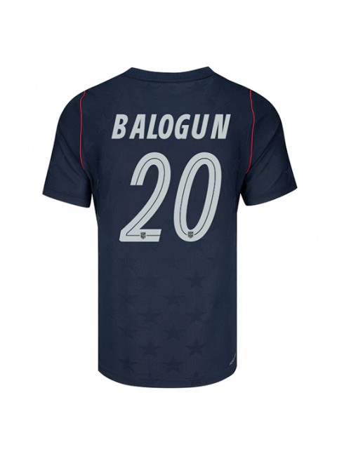 Moški Nogometna dresi poceni Združene države Folarin Balogun #20 Gostujoči SP 2026 Kratek rokav Moški Nogometna dresi poceni Združene države Folarin Balogun #20 Gostujoči SP 2026 Kratek rokav
