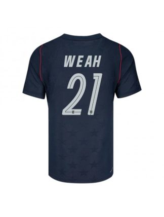 Moški Nogometna dresi poceni Združene države Timothy Weah #21 Gostujoči SP 2026 Kratek rokav Moški Nogometna dresi poceni Združene države Timothy Weah #21 Gostujoči SP 2026 Kratek rokav
