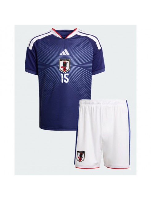 Otroški Nogometna dresi poceni Japonska Daichi Kamada #15 Domači SP 2026 kompleti 2 Otroški Nogometna dresi poceni Japonska Daichi Kamada #15 Domači SP 2026 kompleti 2