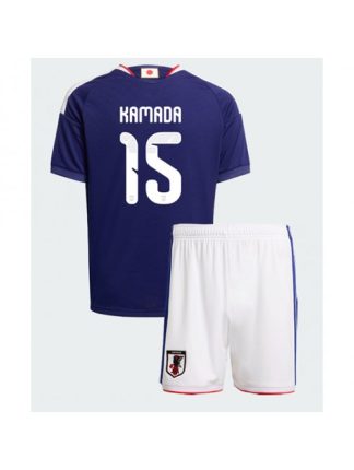 Otroški Nogometna dresi poceni Japonska Daichi Kamada #15 Domači SP 2026 kompleti Otroški Nogometna dresi poceni Japonska Daichi Kamada #15 Domači SP 2026 kompleti