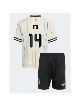 Otroški Nogometna dresi poceni Japonska Junya Ito #14 Gostujoči SP 2026 kompleti Otroški Nogometna dresi poceni Japonska Junya Ito #14 Gostujoči SP 2026 kompleti